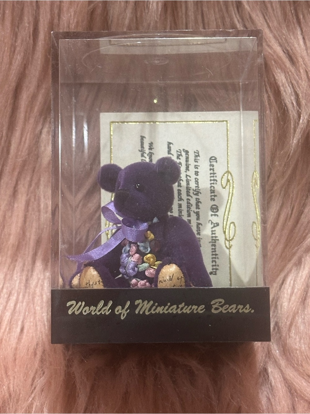 Purple Velvet Collectible Bear #581P